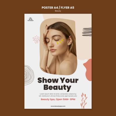 Natural and Beauty Poster Template for Free Download