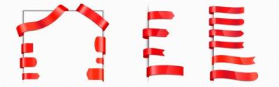 Red Satin Ribbon Tag or Bookmark – Free Download