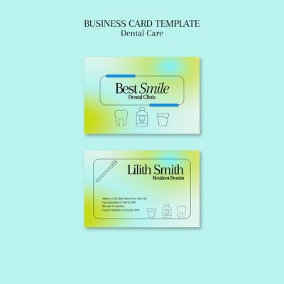 Dental Care Business Card Template – Free Download