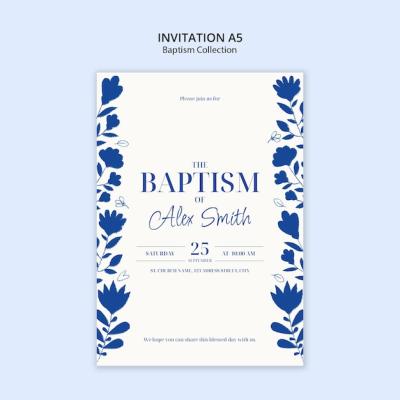 Baptism Invitation Template Design – Download Free Stock Photo