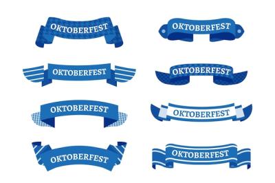 Flat Oktoberfest Ribbons Collection – Free Download