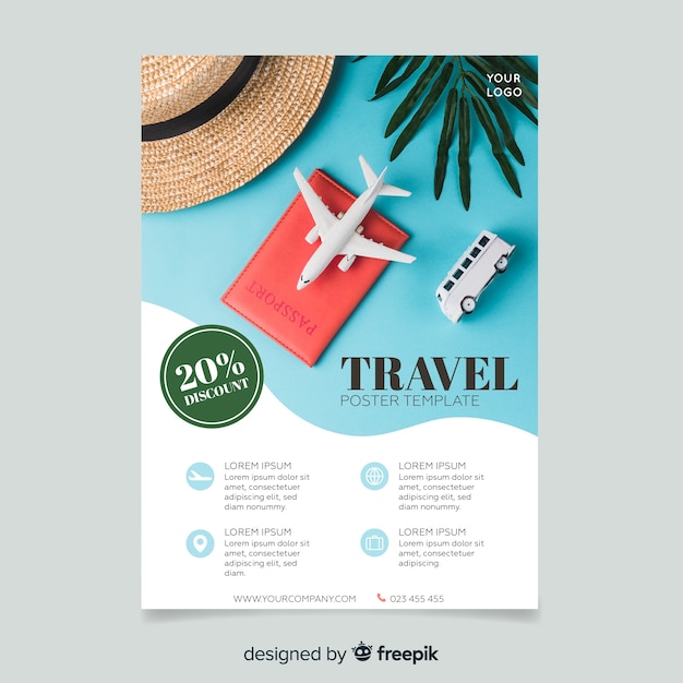 Travel Flyer Template Featuring Stunning Imagery – Free Download