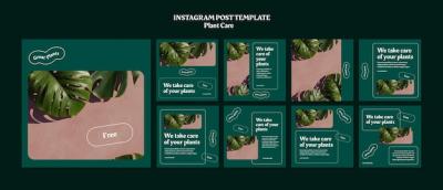 Flat Design Plant Care Template – Free Download