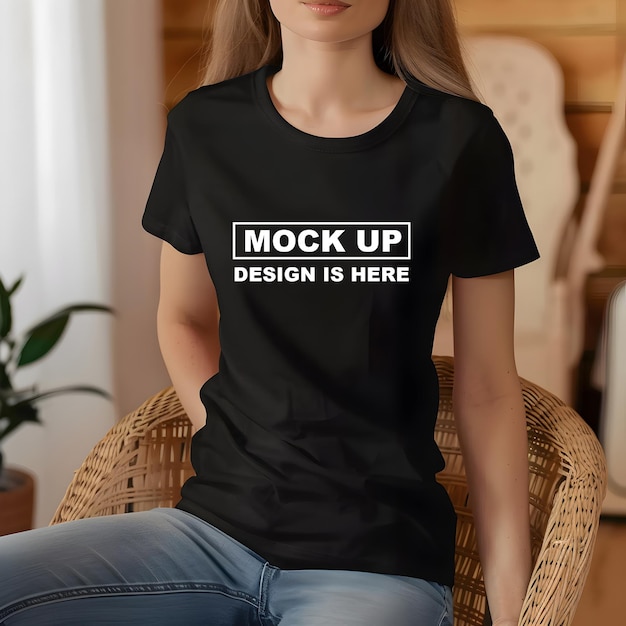 Girl T-Shirt Mockup, Sweatshirt Mockup & Apparel Mockup – Free to Download