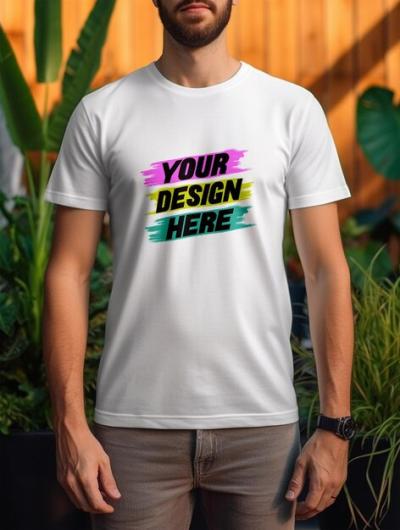 White T-Shirt Mockup Design PSD for Free Download