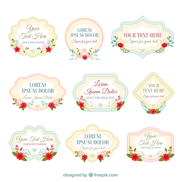 Vintage Floral Labels – Free Download for Creative Projects