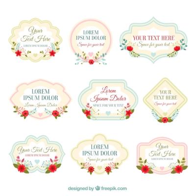 Vintage Floral Labels – Free Download for Creative Projects