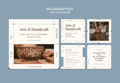 Arts and Crafts Instagram Post Template Design: Free Download