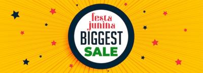 Festa Junina Festival Sale Banner – Free Download