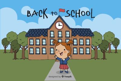 Hand Drawn Back to School Background for Free Download