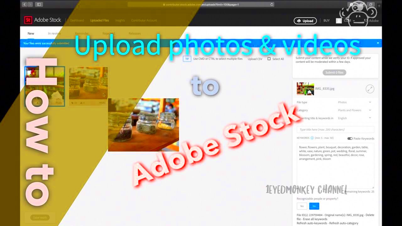 How to upload photos and videos to Adobe Stock YouTube