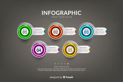 Glossy Realistic Infographic Timeline – Download Free Stock Photo