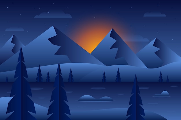 Gradient Winter Solstice Background – Free Download