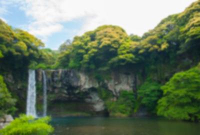 Blurred Cheonjiyeon Waterfall on Jeju Island – Free Stock Photo for Download