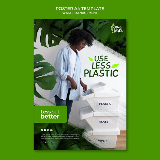 Waste Management Poster Design Template – Free Download