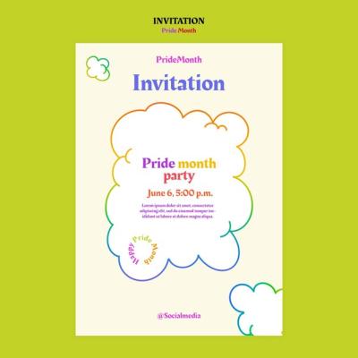 Pride Month Celebration Invitation Template – Free to Download