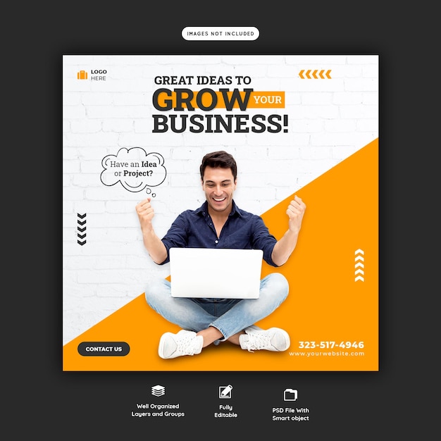 Business Promotion and Corporate Social Media Banner Template – Free to Download