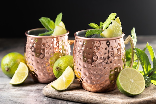 Moscow Mule Cocktail with Ice and Lime Slice – Free Stock Photo for Download