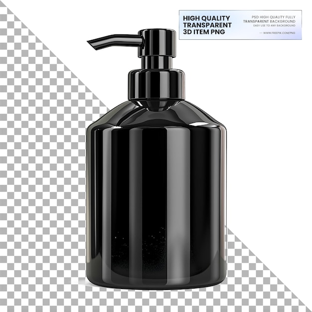 A bottle of high-quality black liquid with a label saying high quality – Free Download