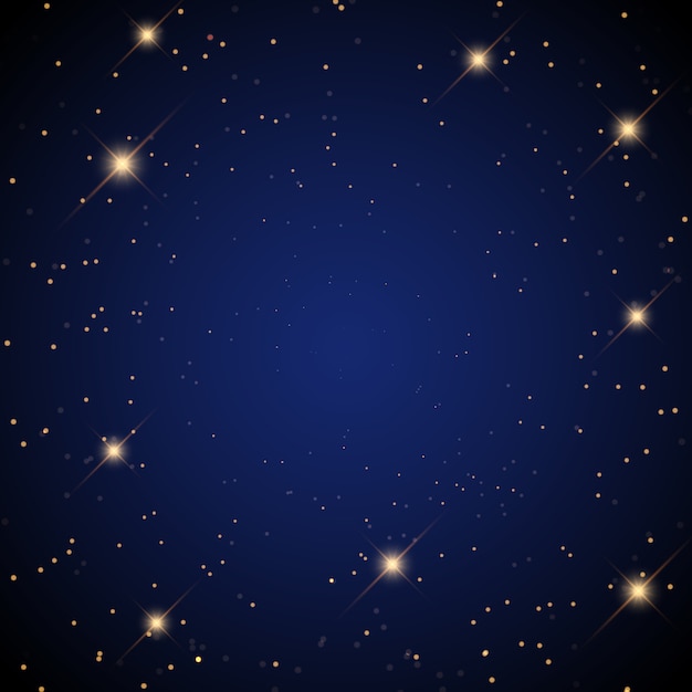 Starry Background with Glowing Stars – Free Download