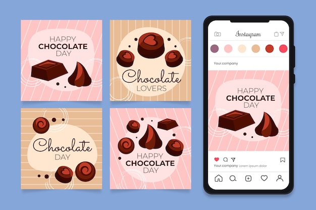 Collection of Flat World Chocolate Day Instagram Posts – Free Download