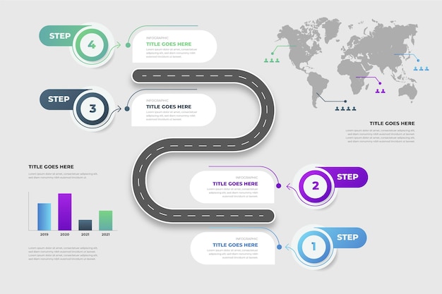 Flat Roadmap Infographic Template – Free to Download