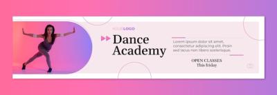 Gradient Dance School Twitch Banner – Free Download