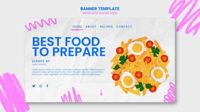 Recipes Website Ad Banner Template – Free Download