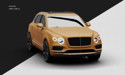 Realistic Matte Brown Luxury SUV Car from Right Front Angle – Free to Download