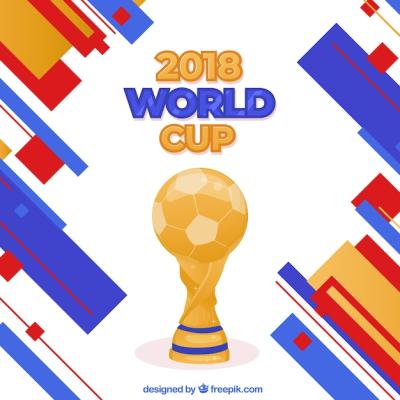 World Football Cup Background with Trophy – Free Download