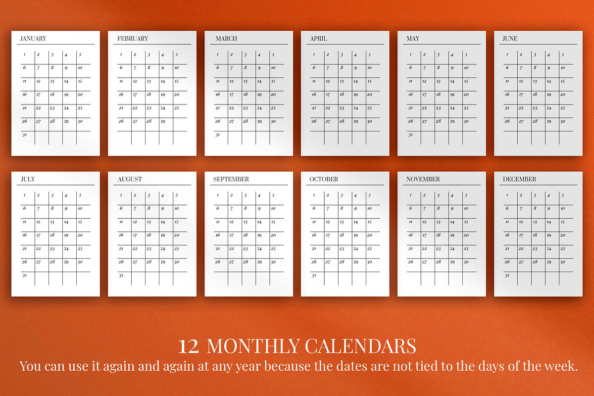 CANVA YEARLY PLANNER Creative Canva Templates Creative Market