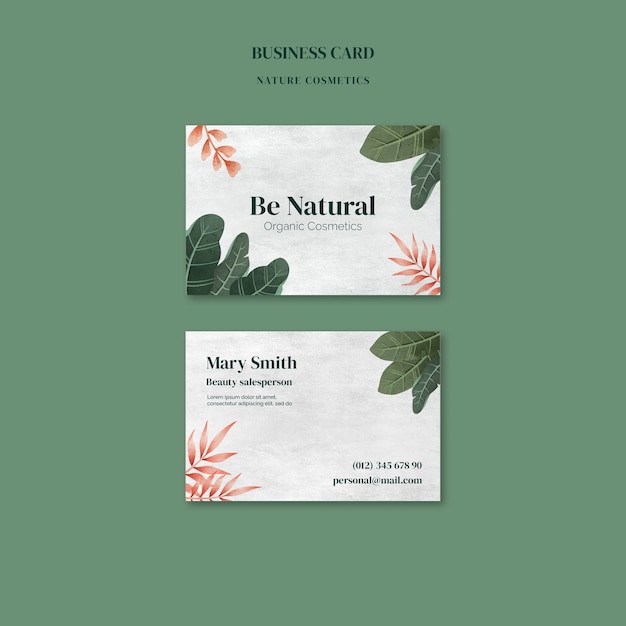 Nature Cosmetic Template Design – Free to Download