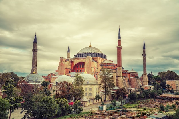 Stunning View of Hagia Sophia Museum from Terrace in Istanbul, Turkey – Free Download