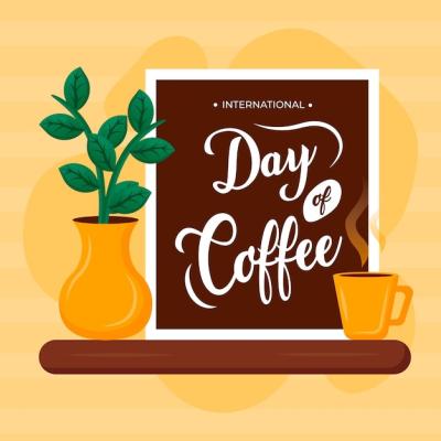 International Day of Coffee Illustration – Free Download