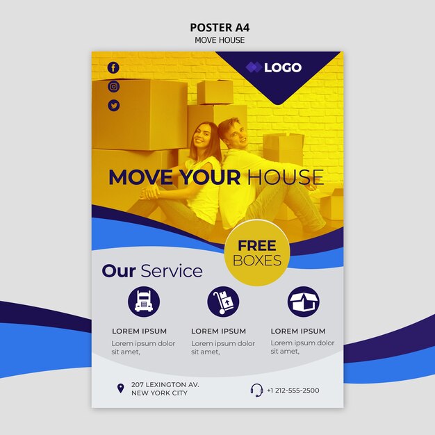 House Moving Business Template Poster – Free Download