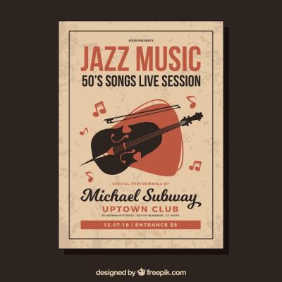 Vintage Music Festival Poster – Free Download, Free Stock Photo