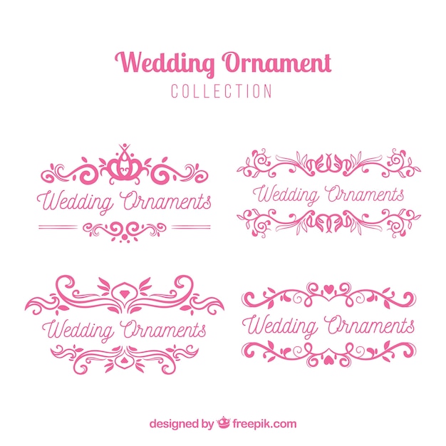 Wedding Ornaments Collection in Vibrant Colors – Free Download