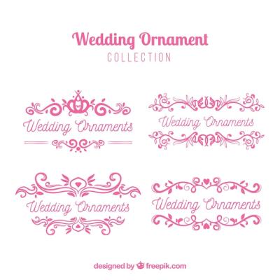 Wedding Ornaments Collection in Vibrant Colors – Free Download