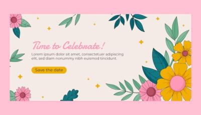 Creative Birthday Template Design for Free Download