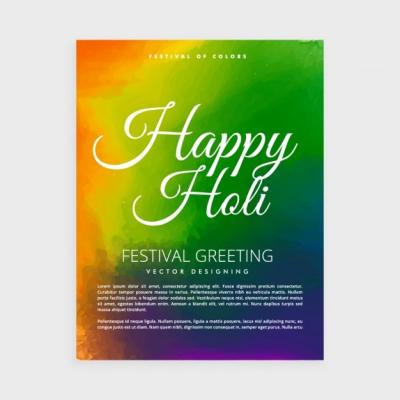 Vibrant Holi Celebration Poster – Free Download