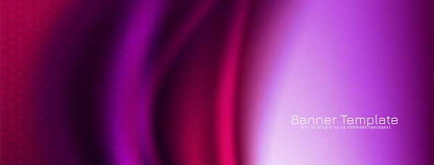 Modern Purple Wave Banner Design – Free Download