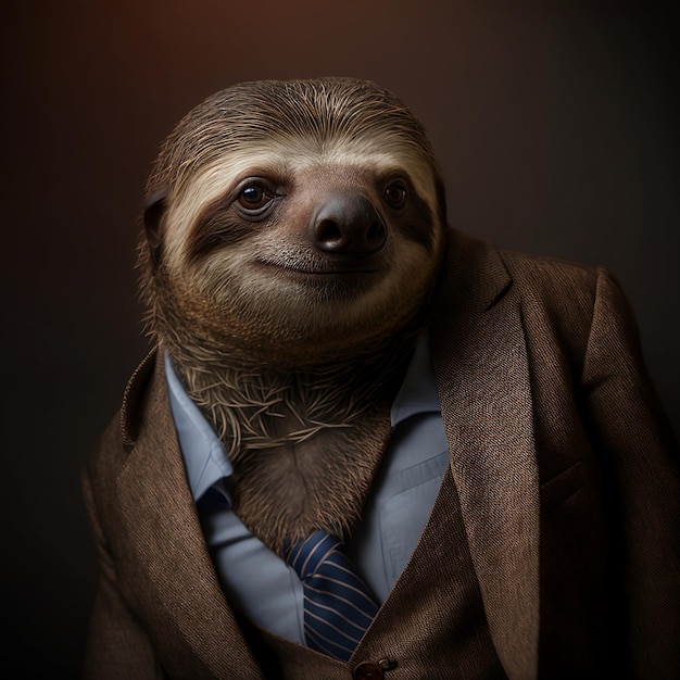 Professional Sloth in Business Suit – Free Download