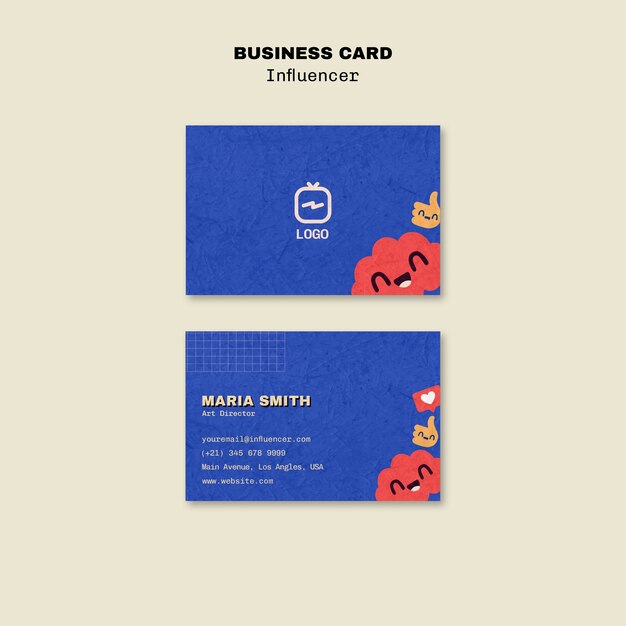 Influencer Lifestyle Business Card Template – Free Download