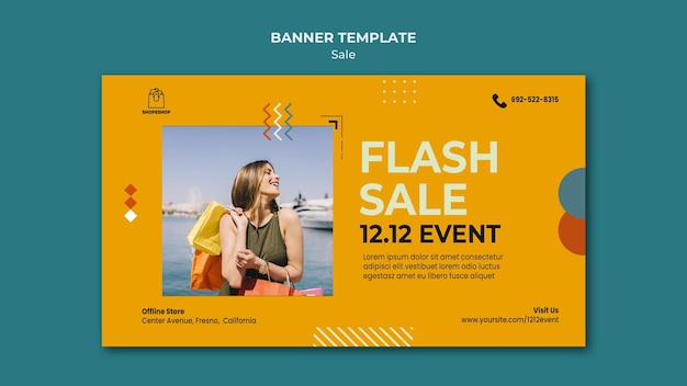 Sale Concept Banner Template – Free Download Stock Photo