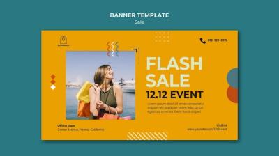 Sale Concept Banner Template – Free Download Stock Photo