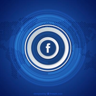 Blue Facebook Background Vector Template – Free Download