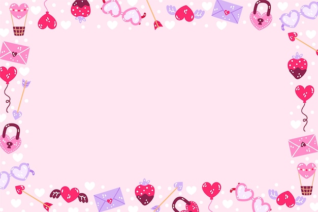 Flat Valentine’s Day Background – Free to Download