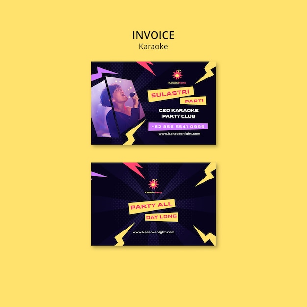 Karaoke Party Business Card Template – Free Download