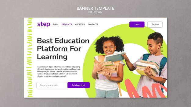 Education Concept Landing Page Template – Free Download