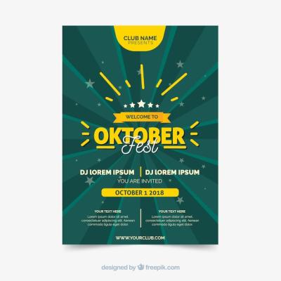 Oktoberfest Brochure – Free Download for Stunning Vector Templates